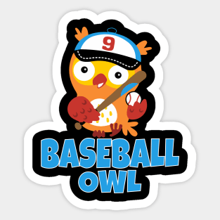 Cute baseball owl Sticker